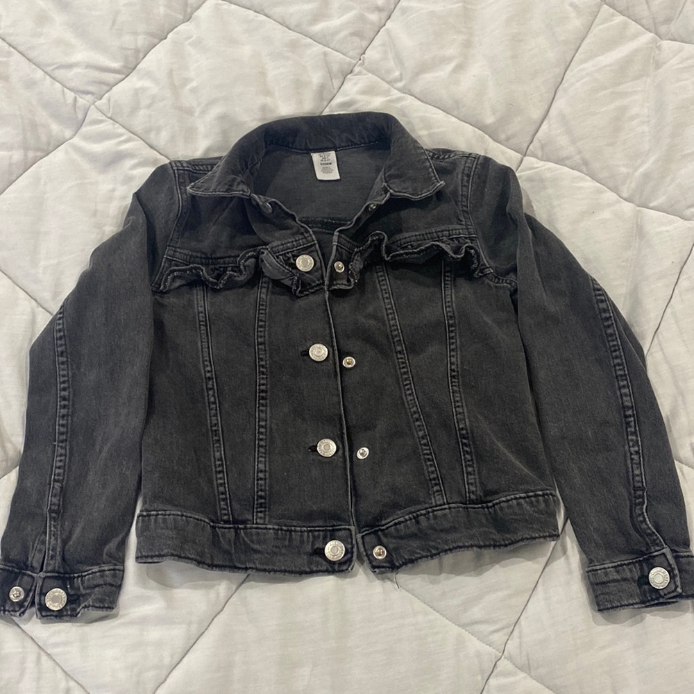 Girls H&M black denim jacket